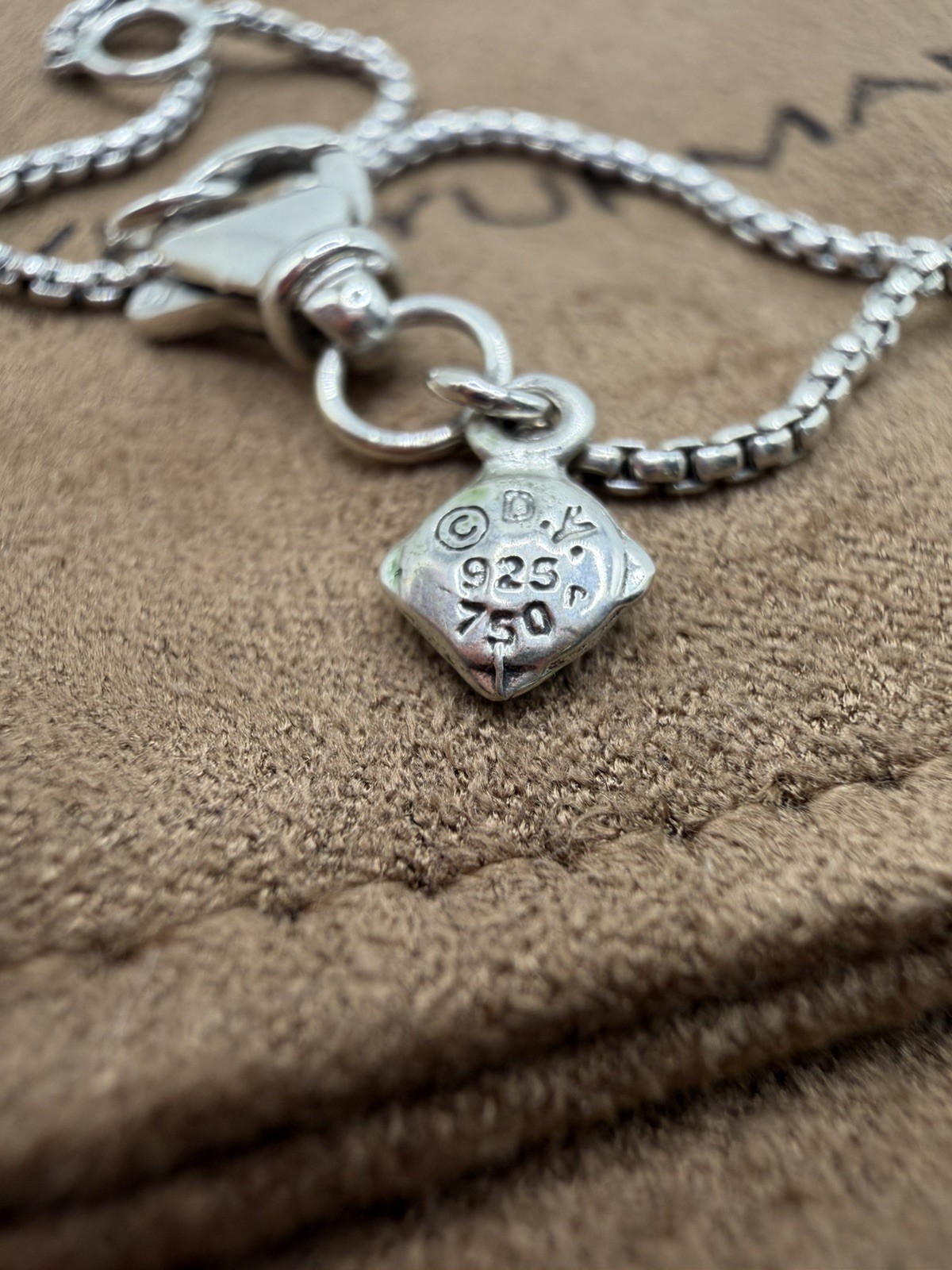 David Yurman Cable Cookie Classic Heart Necklace 18k Yellow Gold. 18 inch