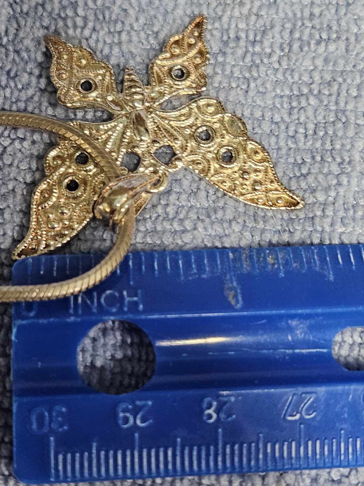 Sterling Silver 925 Butterfly & Snake 925 Silver Chain 14″ 15g