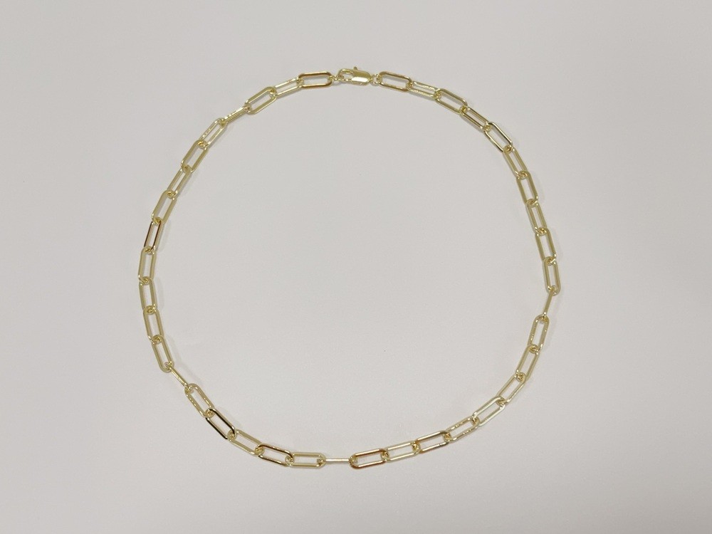 Real Genuine 10K Solid Yellow Gold Paperclip Chain Necklace 26″ 8mm Link
