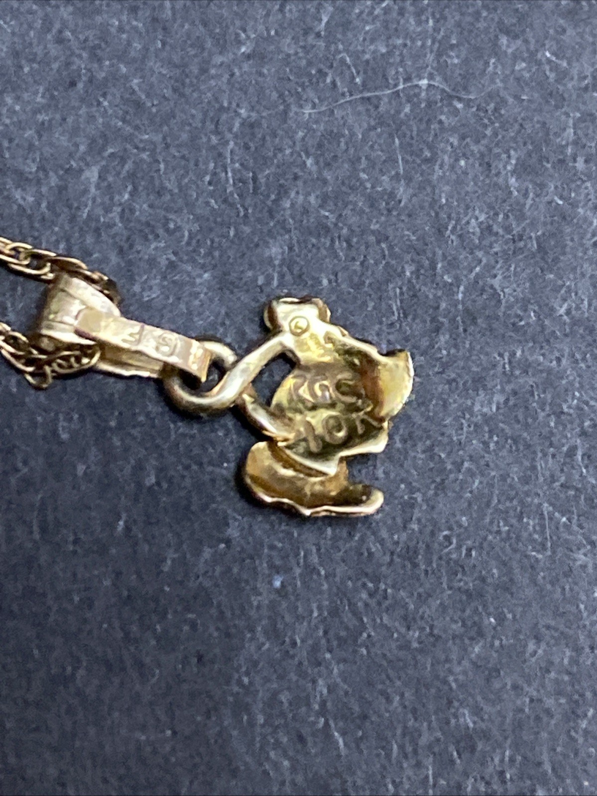 Petite Vtg RCG Black Hills Gold 10&12K solid gold Pendent With 14k GF Chain