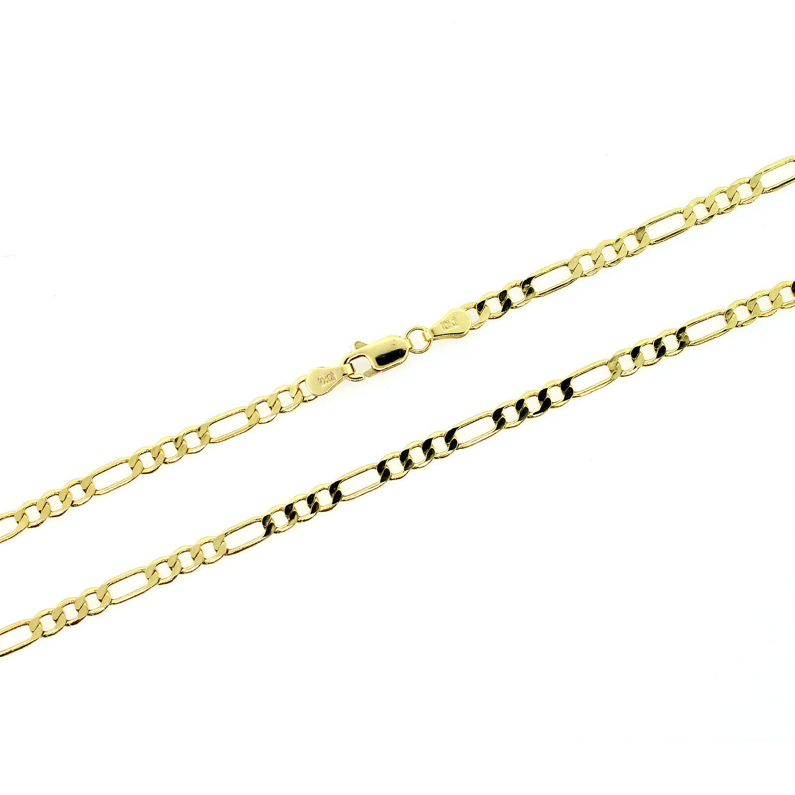 Real 10K Yellow Gold Figaro Link Chain Necklace 2.5mm 16″ 18″ 20″ 22″ 24″ 26″