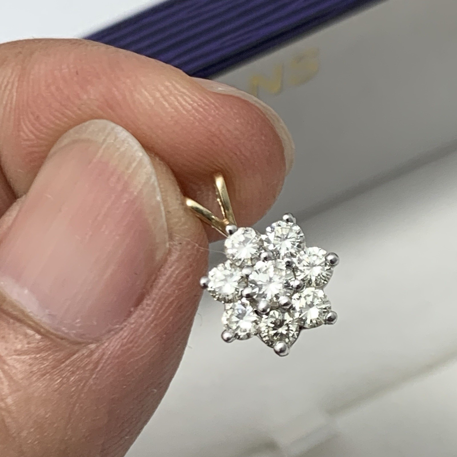 0.85TCW Natural Round Diamond 14k Solid Yellow Gold Wedding Anniversary Pendant