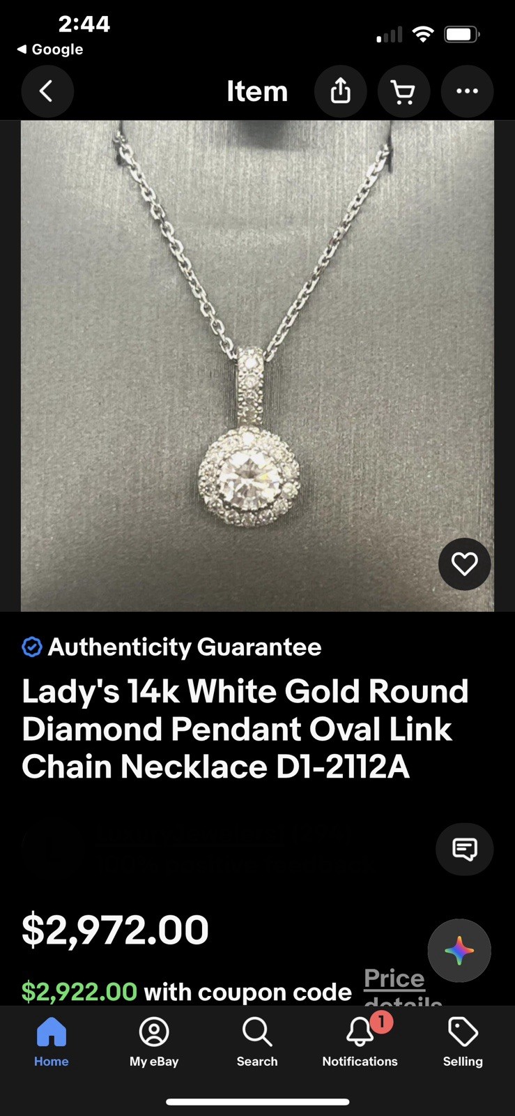 14k White Gold Round Diamond Halo Pendant Necklace Oval Link Chain Lobster