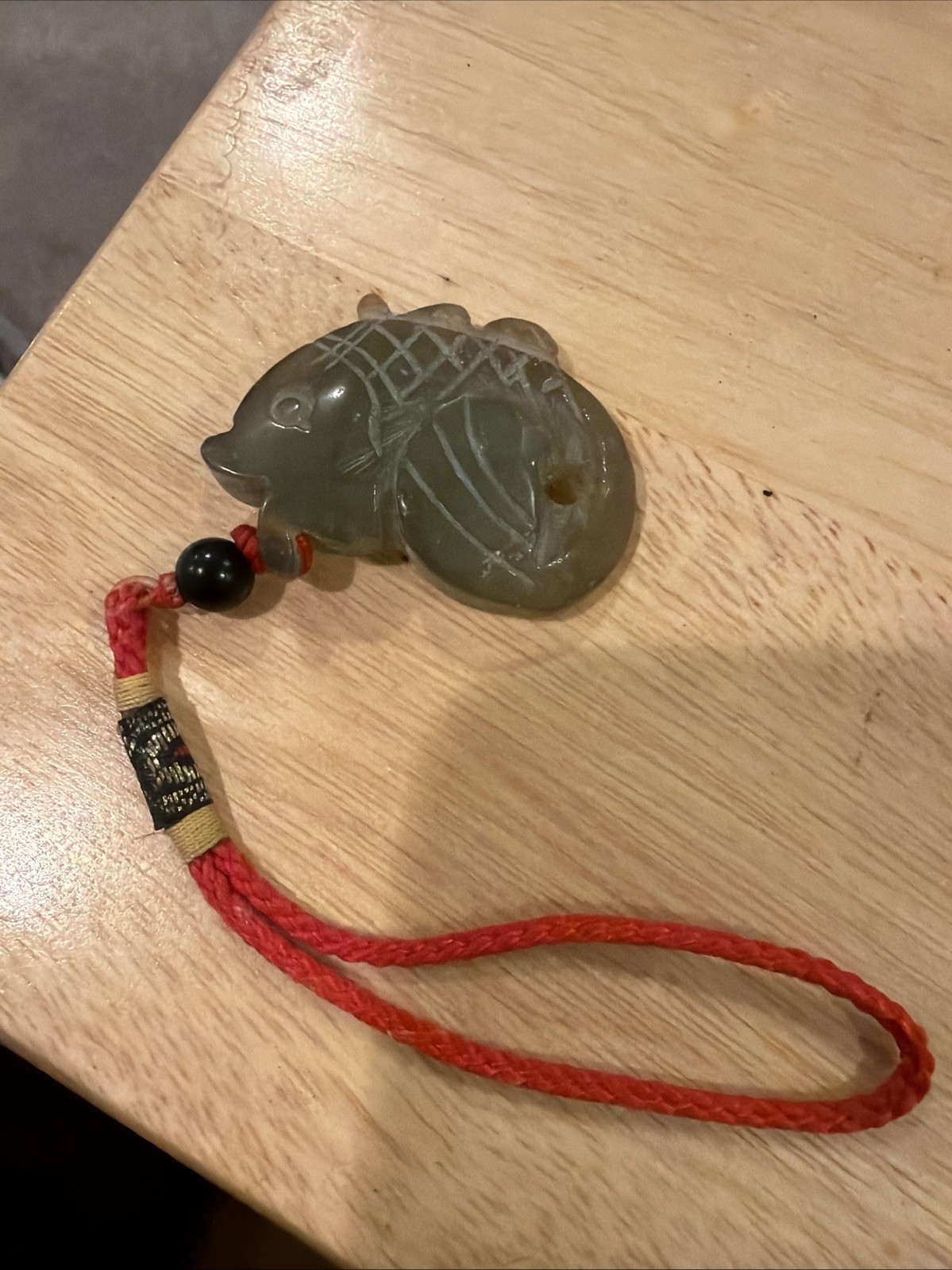 Natural Genuine Green Jade Jadeite Hand Carved Fish Pendant Rep Abundance