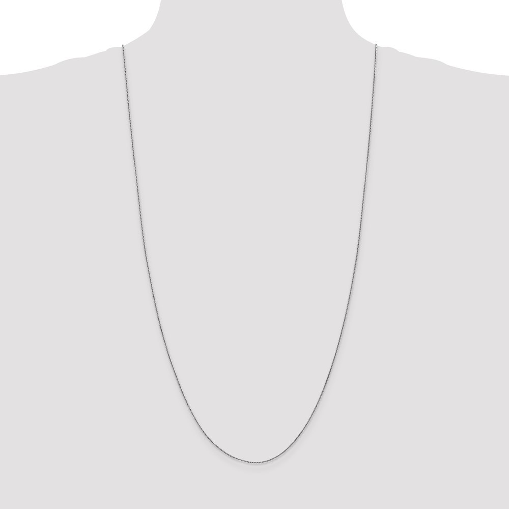 10k White Gold .85mm Spiga Chain Necklace 30″ 2.06gm