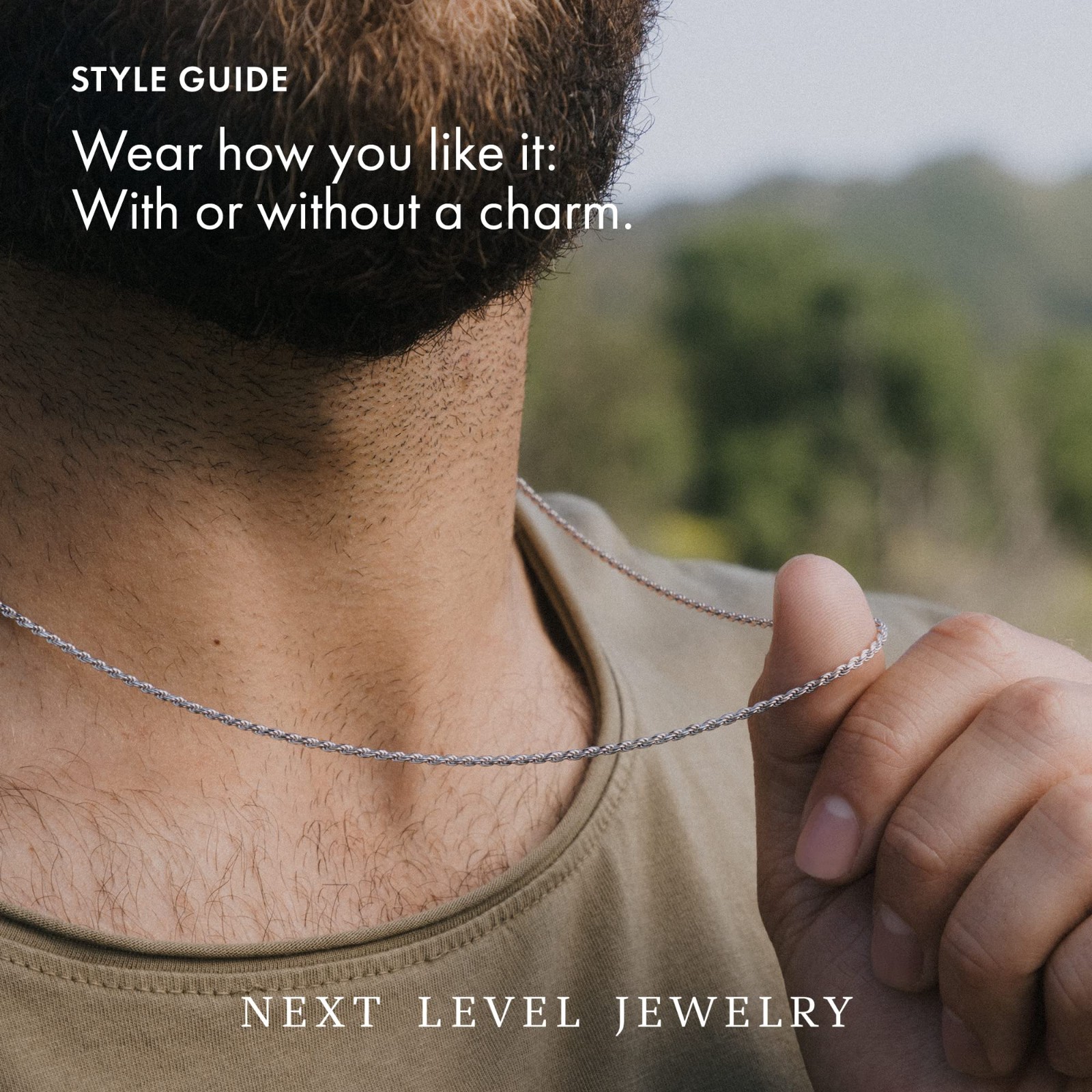 Sterling Silver Rope Diamond-Cut Link Necklace Chain 1.5MM-5.5MM, Men’s Jewelry