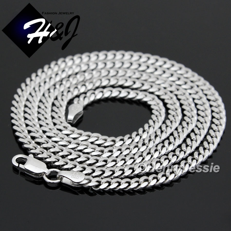 30″MEN WOMEN 925 STERLING SILVER 3MM MIAMI CUBAN CURB LINK CHAIN NECKLACE*SN4