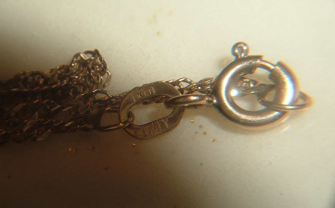 Stamped Solid 10K Yellow Gold Italy Chain Necklace 18 inch 5MM Ring Clasp 1.87g