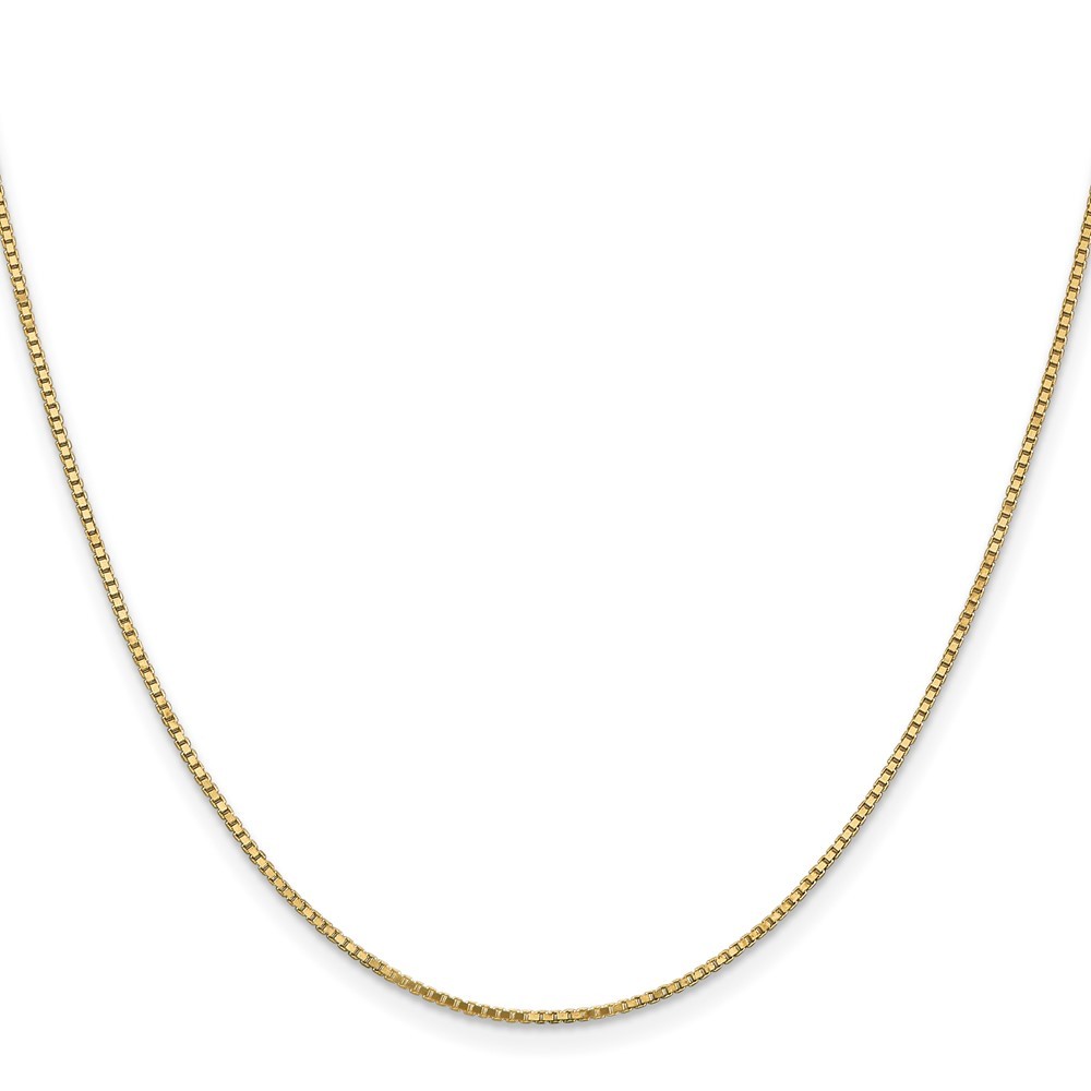 10K Yellow Gold 1-1.9mm Box Chain Necklace 7-30 Inch Mens Womens