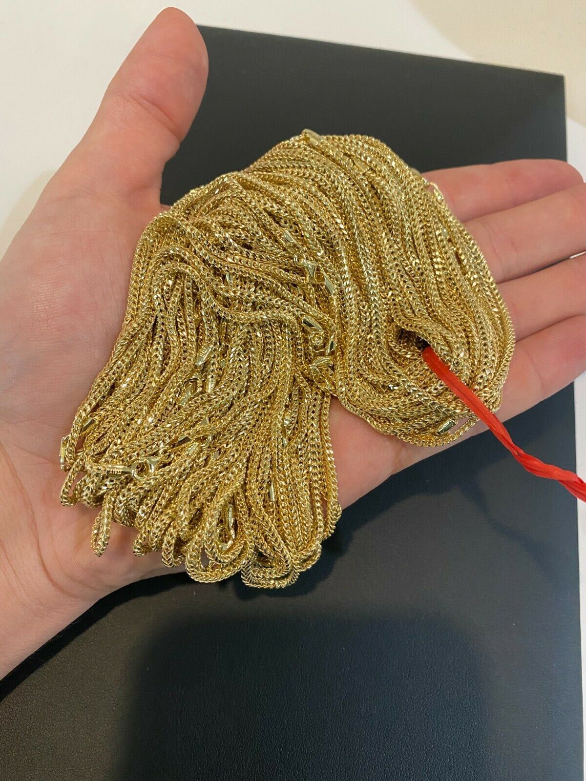 2mm 14k Gold Plated 925 Sterling Silver Franco Chain Necklace WHOLESALE 10pc