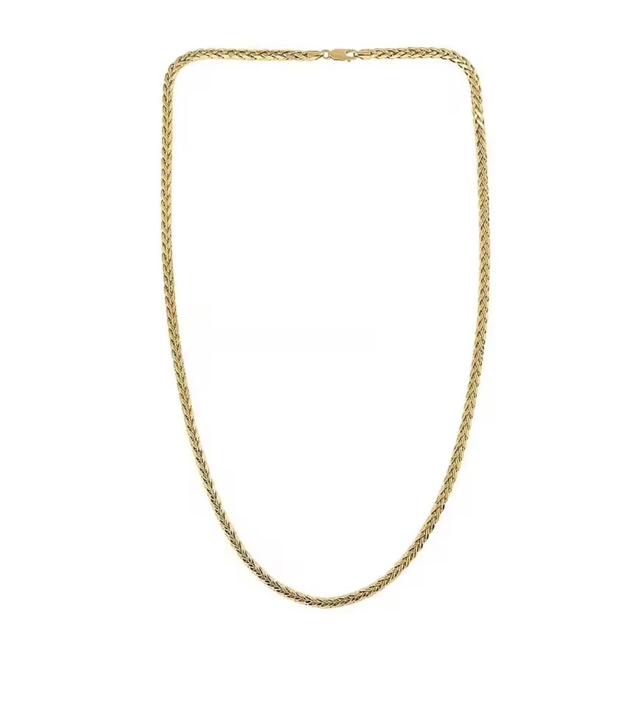 10K Yellow Pure Gold Palma Chain Necklace (20 Inches) (2.5mm, 5.2 Grams) NEW