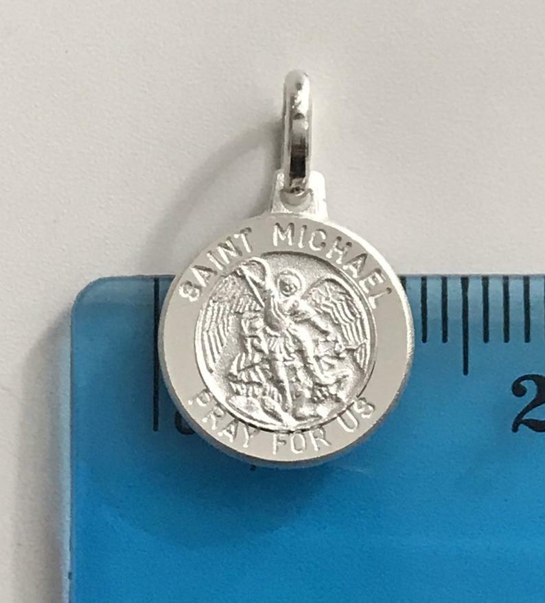 925 Silver Saint Michael Necklace / Cadena Plata San Miguel Proteccion – P113