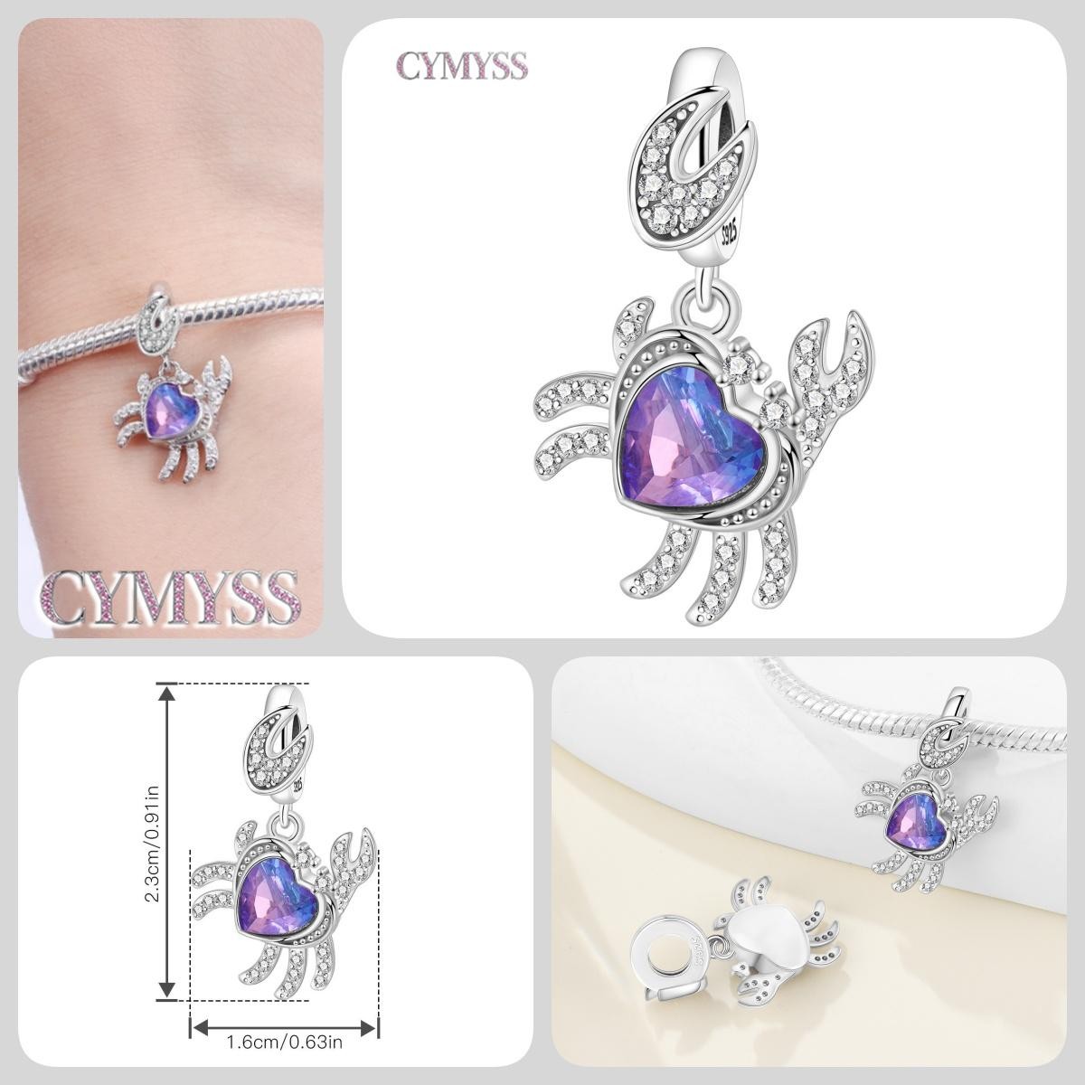 Blue Charm 925 Sterling Silver Ocean Pearls Betta Fish Pendant Birthday Party Gi