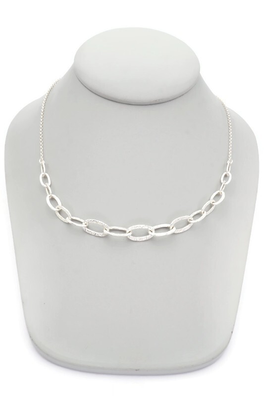 Sterling Silver 925 Necklace 20″ Oval Link Italy