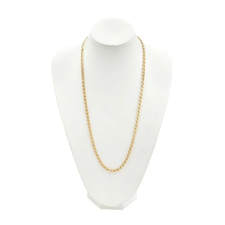 /18K Yellow Gold Oval Link Chain Necklace 70cm 55.6g Solid Gold Heavy Necklace