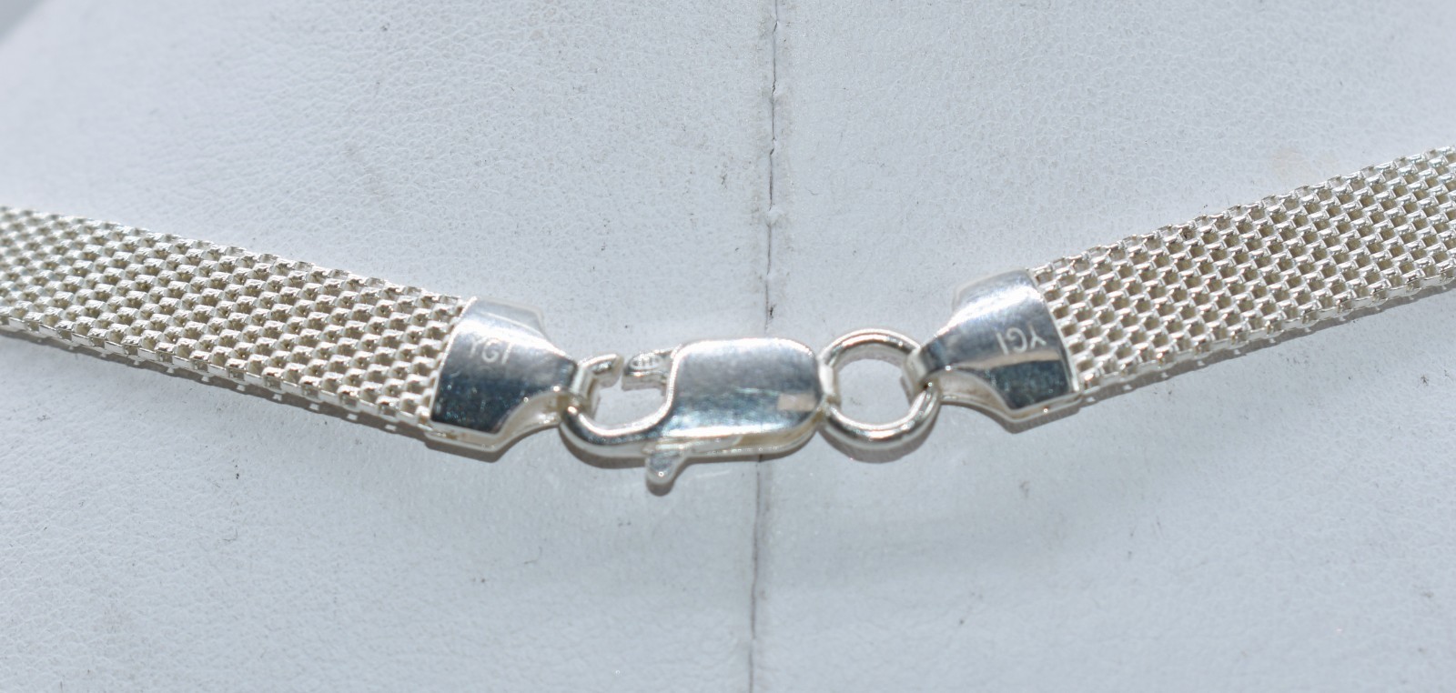 Italian Sterling Silver Lace 7 mm Necklace 20 inch 14.6 grams