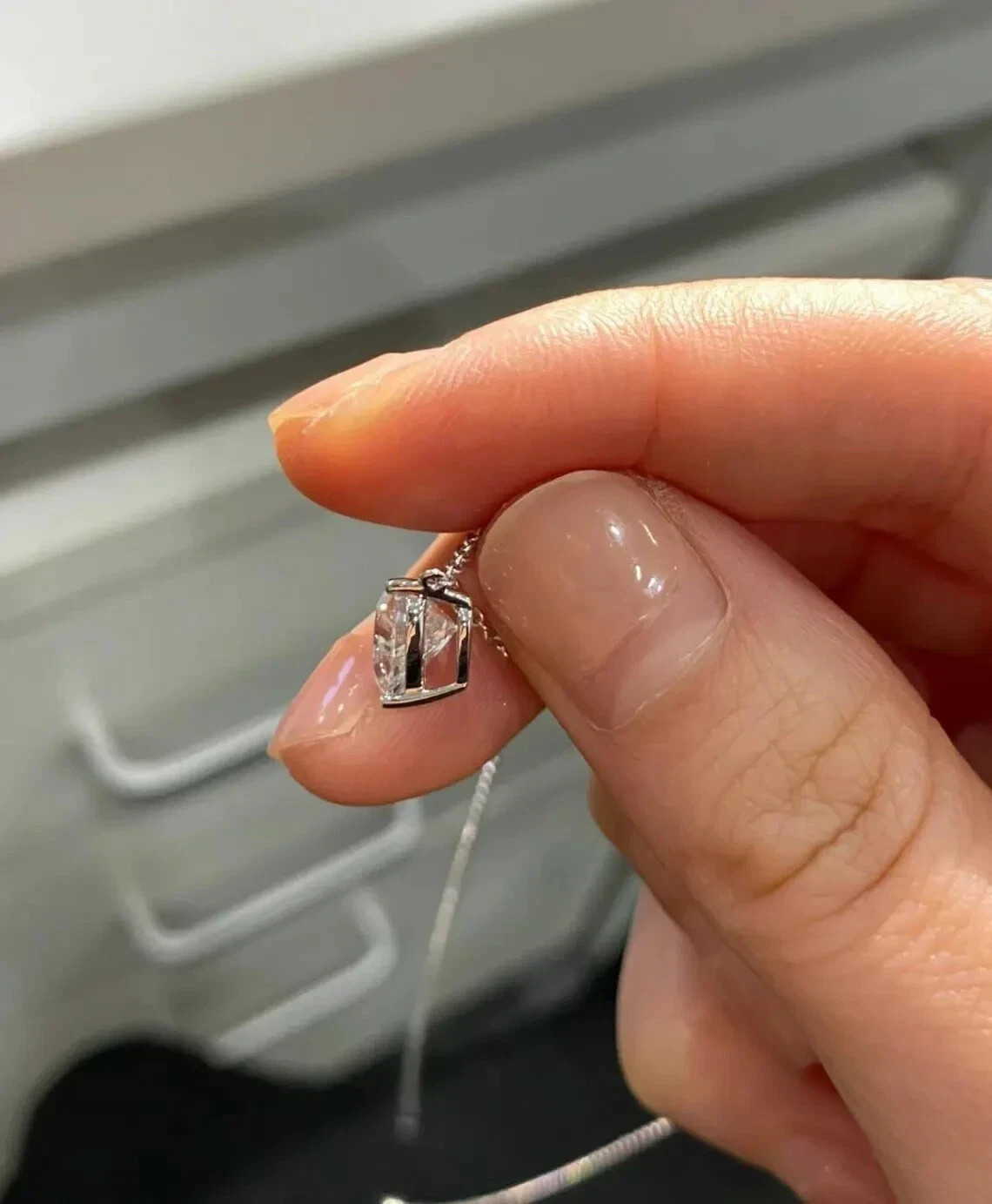 Gift Her Lab Grown Diamond 1.00 CT Tiny Heart Pendant Chain 925 Sterling Silver