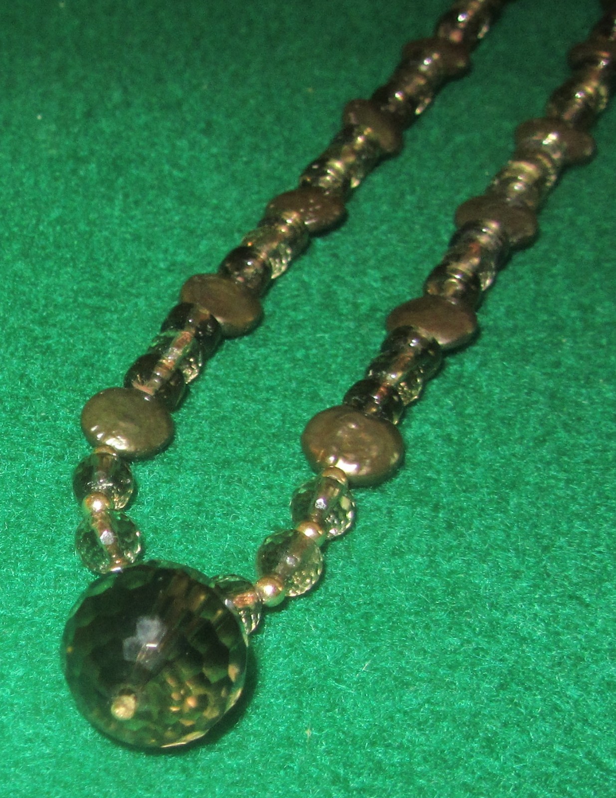 14K gold……. unknown mixed beads necklace