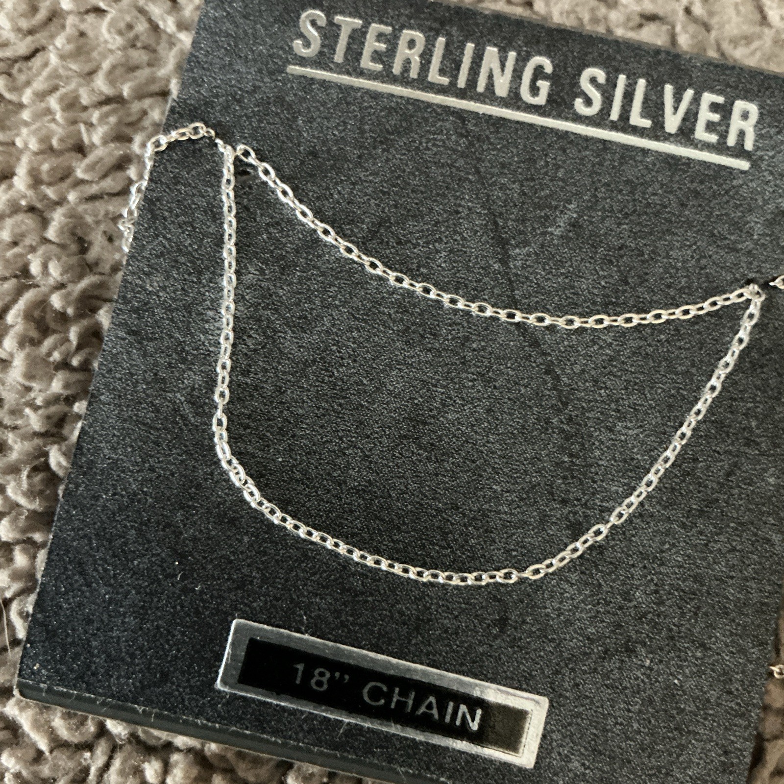 Kohl’s Signed 925 Sterling Silver 18in Cable Chain Necklace Spring Ring