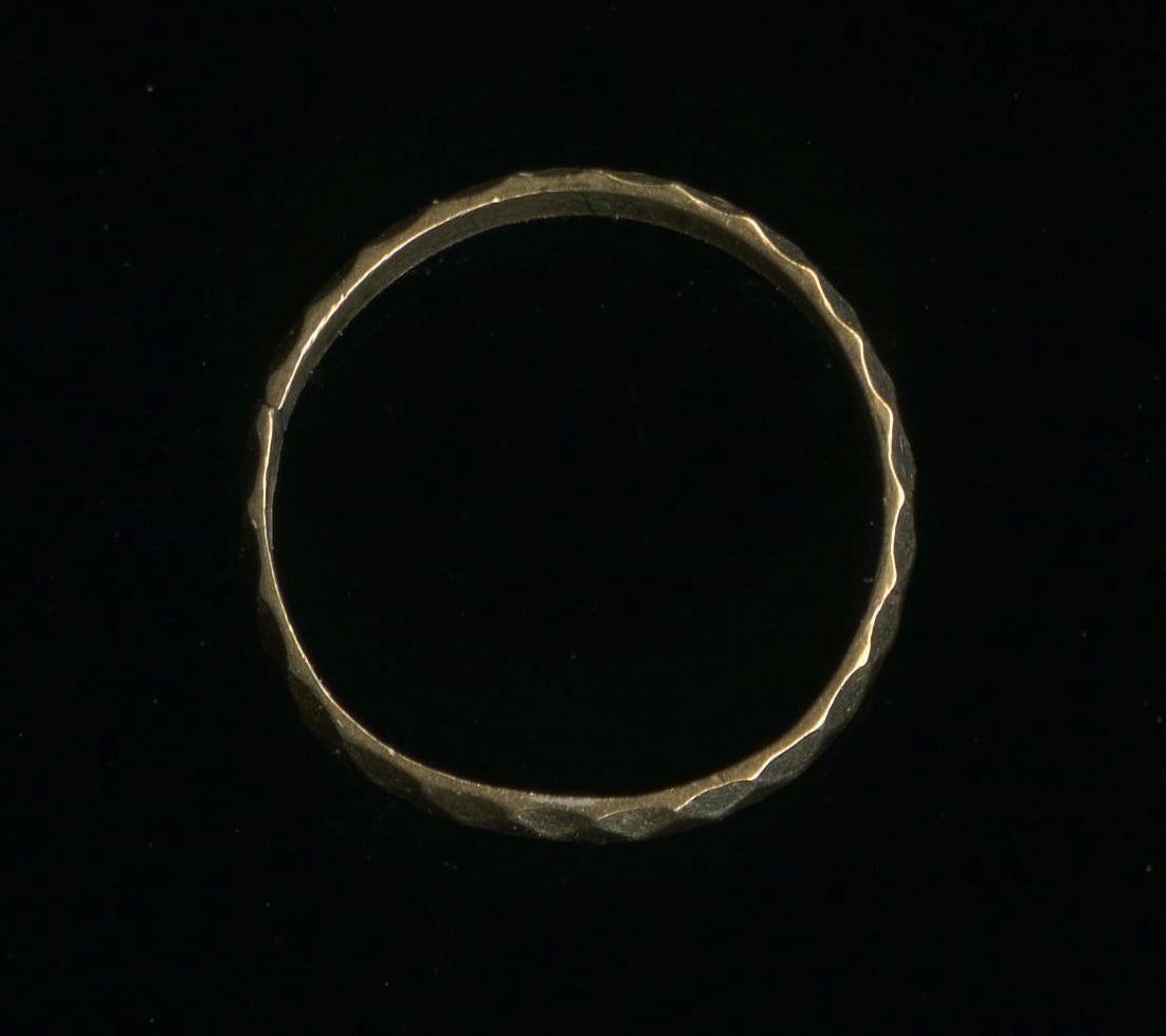 10K 13mm Fine Solid Yellow Gold Simple Minimalist Ring Pendant Charm Pendant (ET