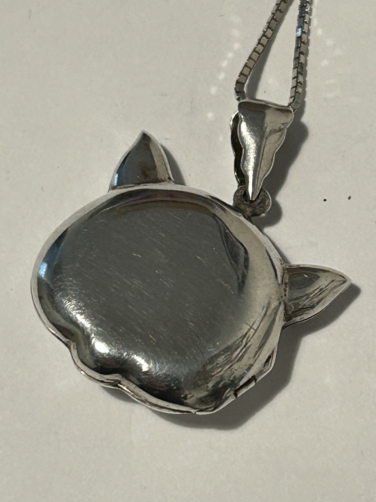 Vintage Sterling Silver Novelty 3D Piggy Photo Locket & Chain (8.85g)