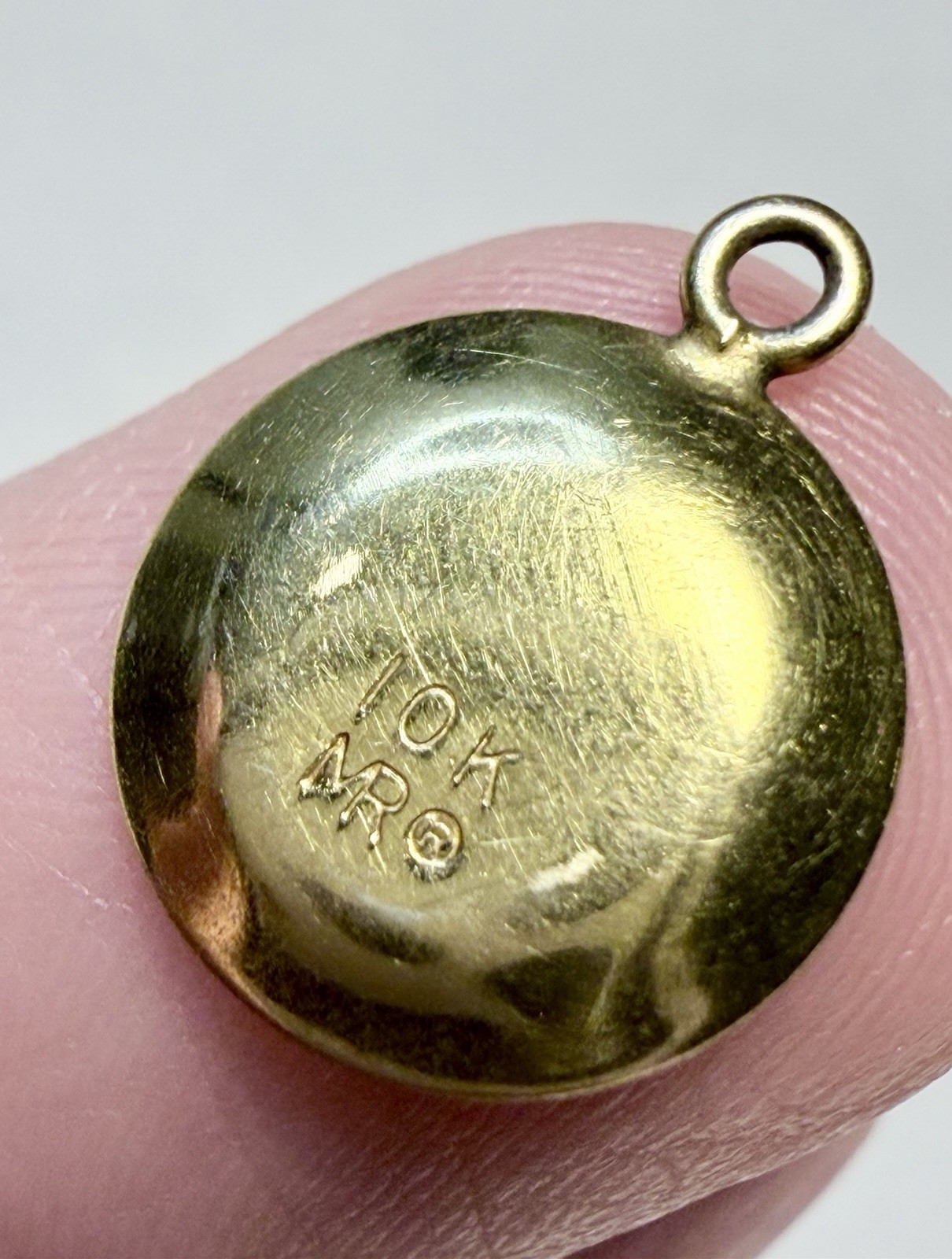 Rare Original Vintage 10K Gold Panning Nugget Miner Pan Charm Pendant .66 Grams