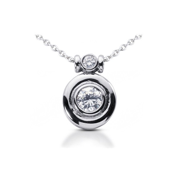 0.62ctw H/VS2 Round Cut Natural Earth Mined Certified Diamonds Platinum Pendant