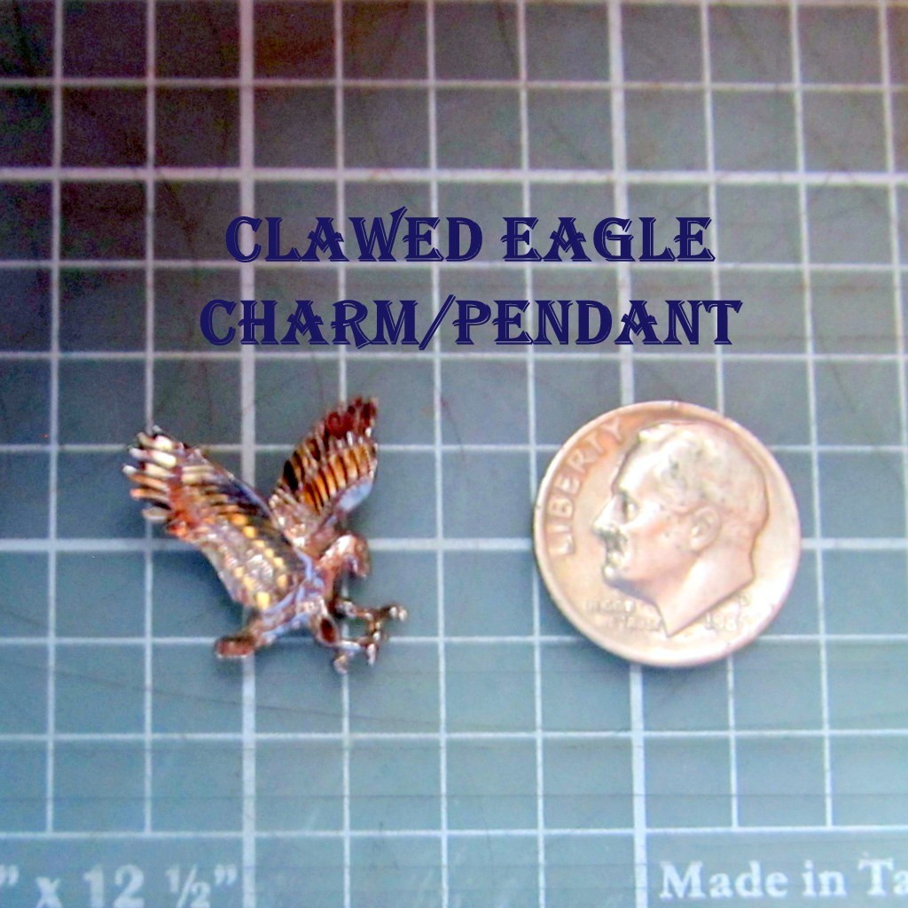 CLAWED EAGLE Sterling Slver Pendant/Charm Dime Size Unbranded