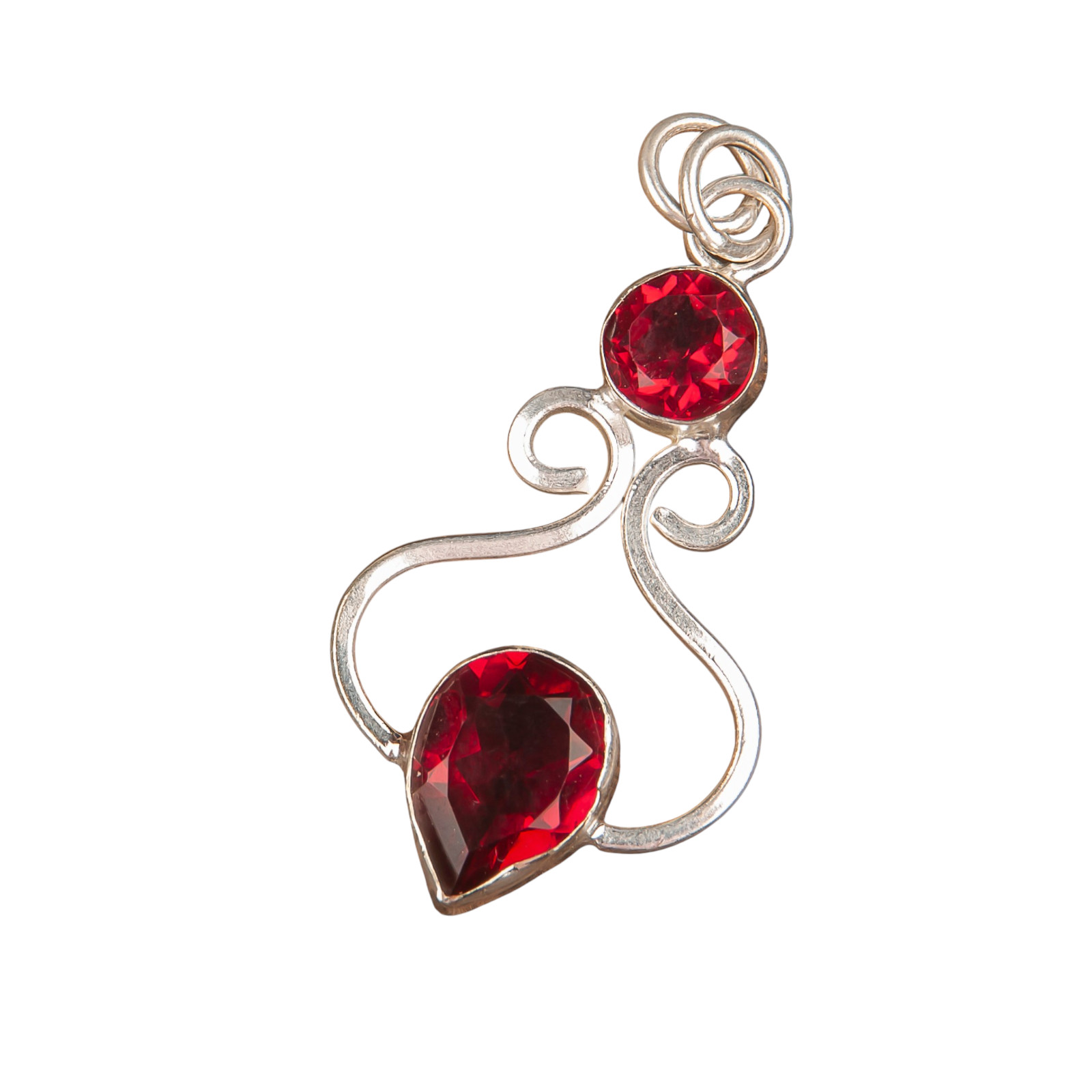Pink Rubellite Gemstone 925 Solid Silver Pear Cut Pendent 1.60″ Gift For Mother