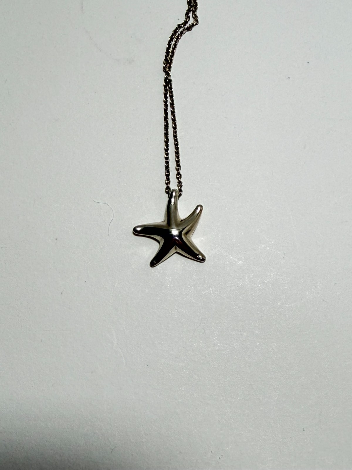 TIFFANY & Co Starfish Elsa Peretti Necklace Pendant Sterling Silver 925 USED F/S