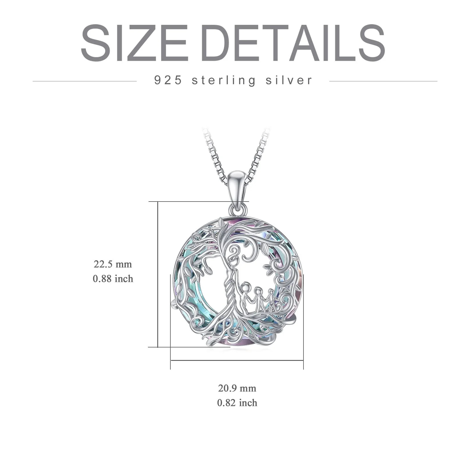 Valentines Day Gifts for Mom S925 Sterling Silver Mother and 3 Family Members Tr