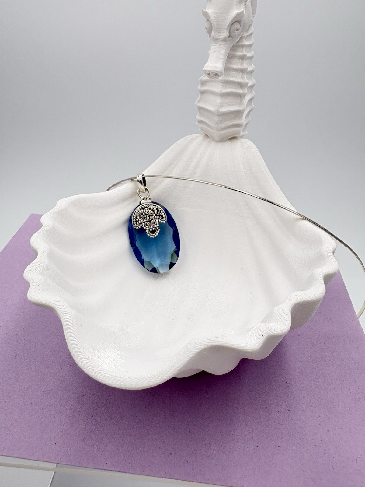 925 Solid Sterling Silver 24CT Genuine Tanzanite Gemstone Pendant – Pendant Only