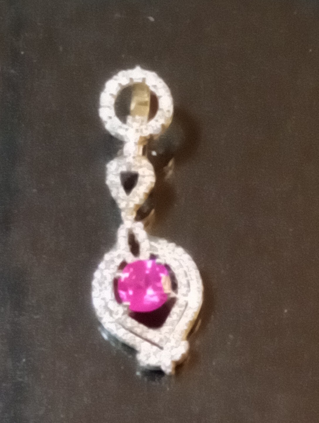 NATURAL TOURMALINE 2.00 CT & WHITE DIAMOND ACC. NOT ENHANCED 925 SILVER PENDANT