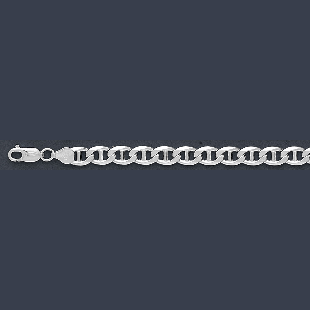 (7″~30″)ITALY Sterling Silver MARINA Chain Necklace/MARINA Bracelet/Heavy Weight