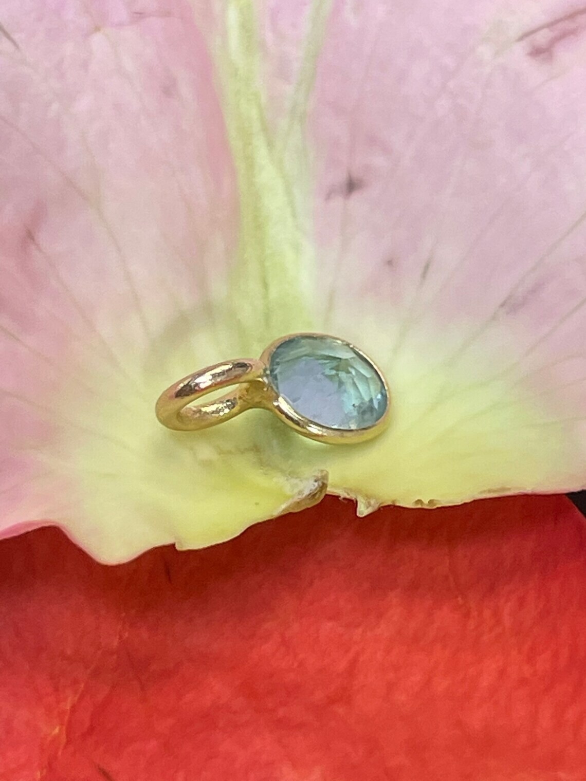 Natural Aquamarine Pendant Silver Minimalist Pendant Gold Plated Pendant For Her