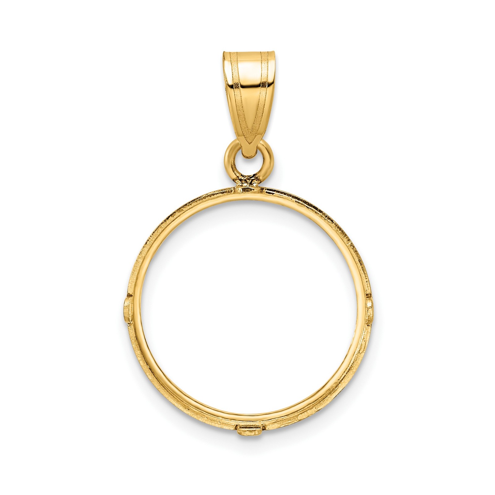 1/10 oz $5 American Gold Eagle Coin Bezel 16.5mm Prong 14k Yellow Gold