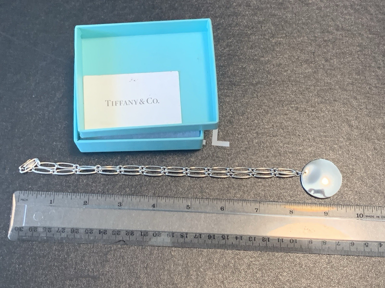 Authentic Tiffany & Co Elsa Peretti Necklace, Large Disc Pendant