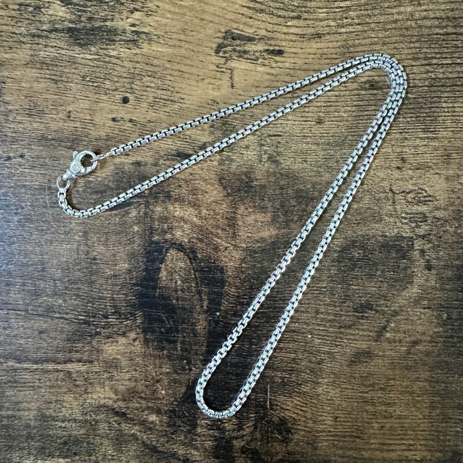 David Yurman Box Chain Necklace in Sterling Silver – 2.7mm – 20″ – FREE SHIPPING