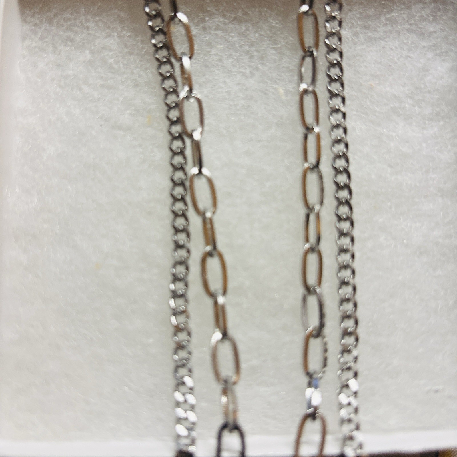 18” Paper Clip Heart and Key Tag Pendant in Silver, Mini
