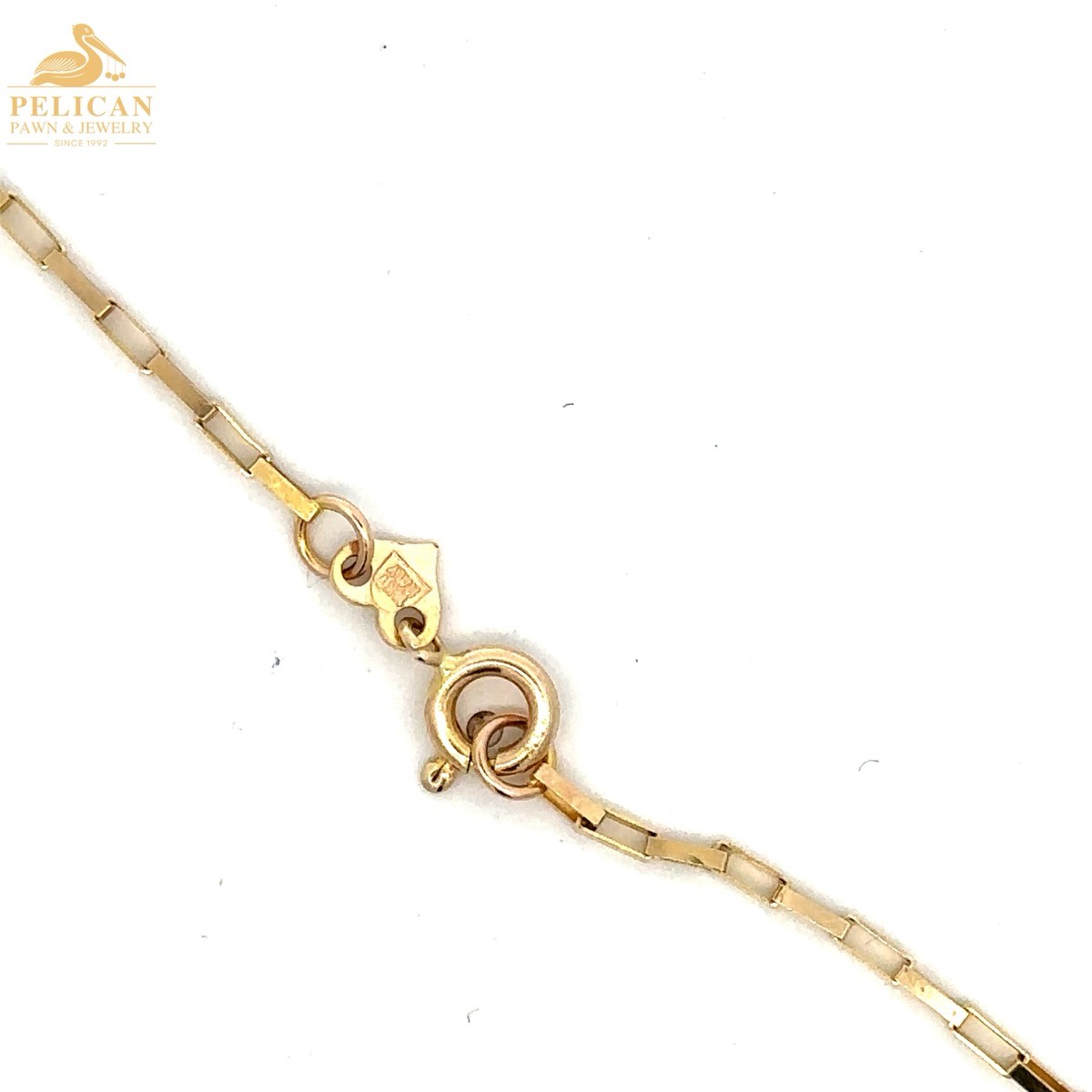 18″ 14K Gold Minimalist Square Link Chain (PSH041577)