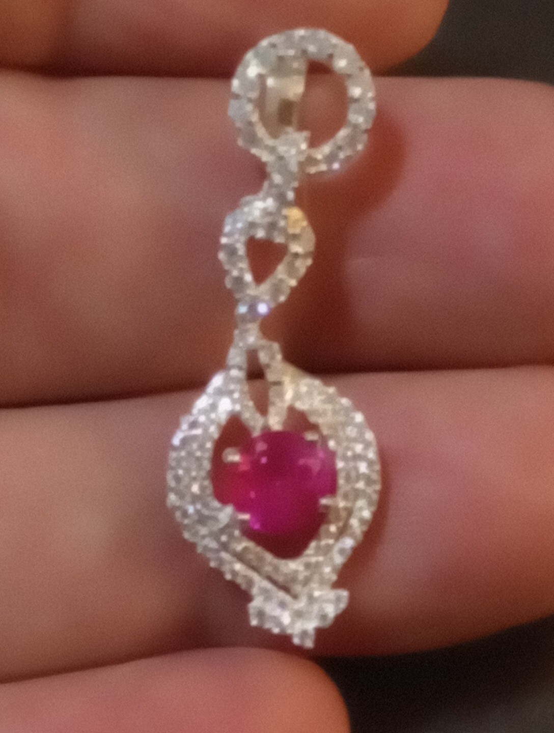 NATURAL TOURMALINE 2.00 CT & WHITE DIAMOND ACC. NOT ENHANCED 925 SILVER PENDANT