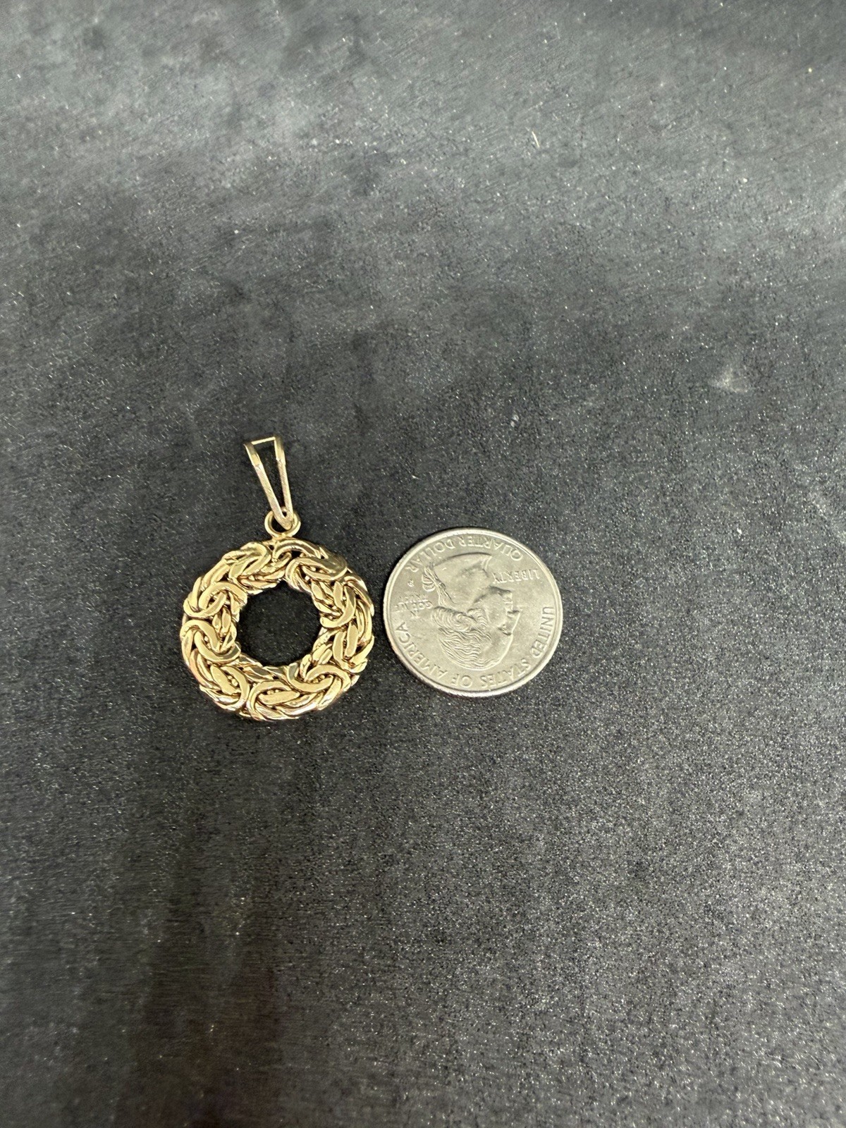 Vintage Reversible 14k Yellow & White Gold Byzantine Style Pendant 3.2g