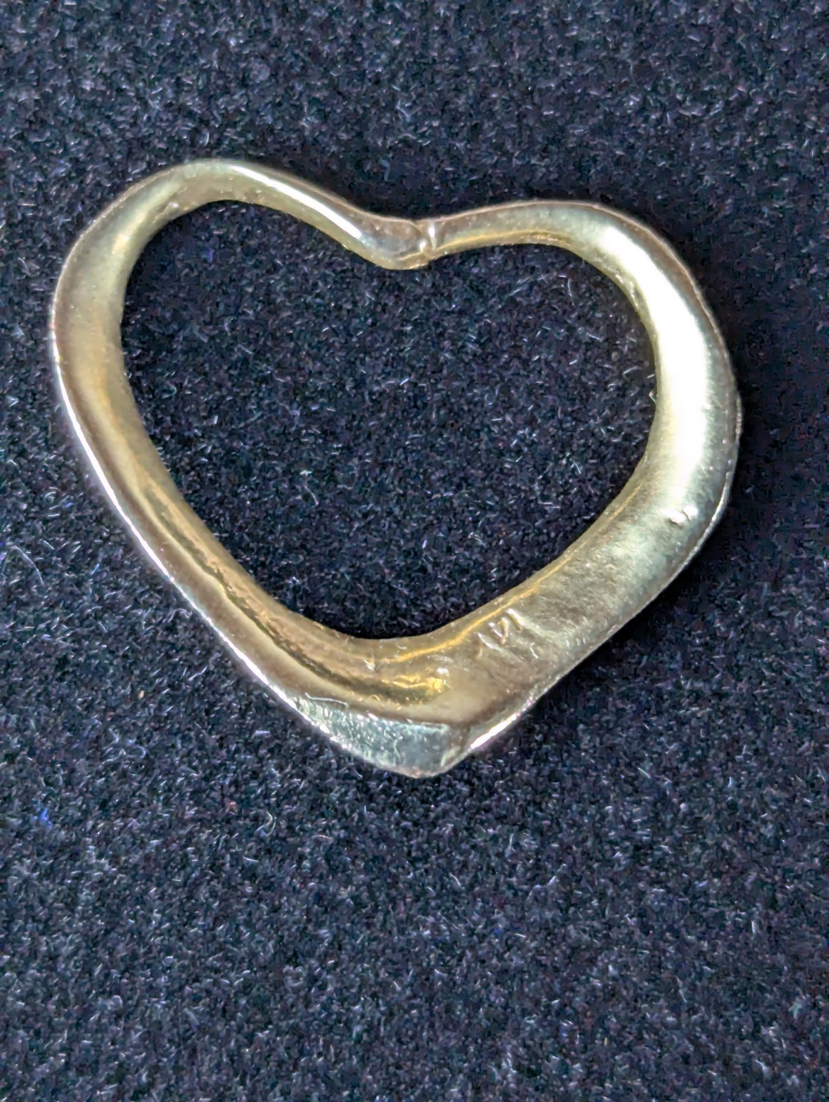 Vintage 14K SOLID Yellow Gold Heart Love Pendant Anniversary Charm Gift!