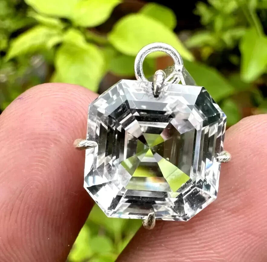 Natural 22 Ct Ceylon White Sapphire Asscher Cut AGL Certified Loose Gemstone