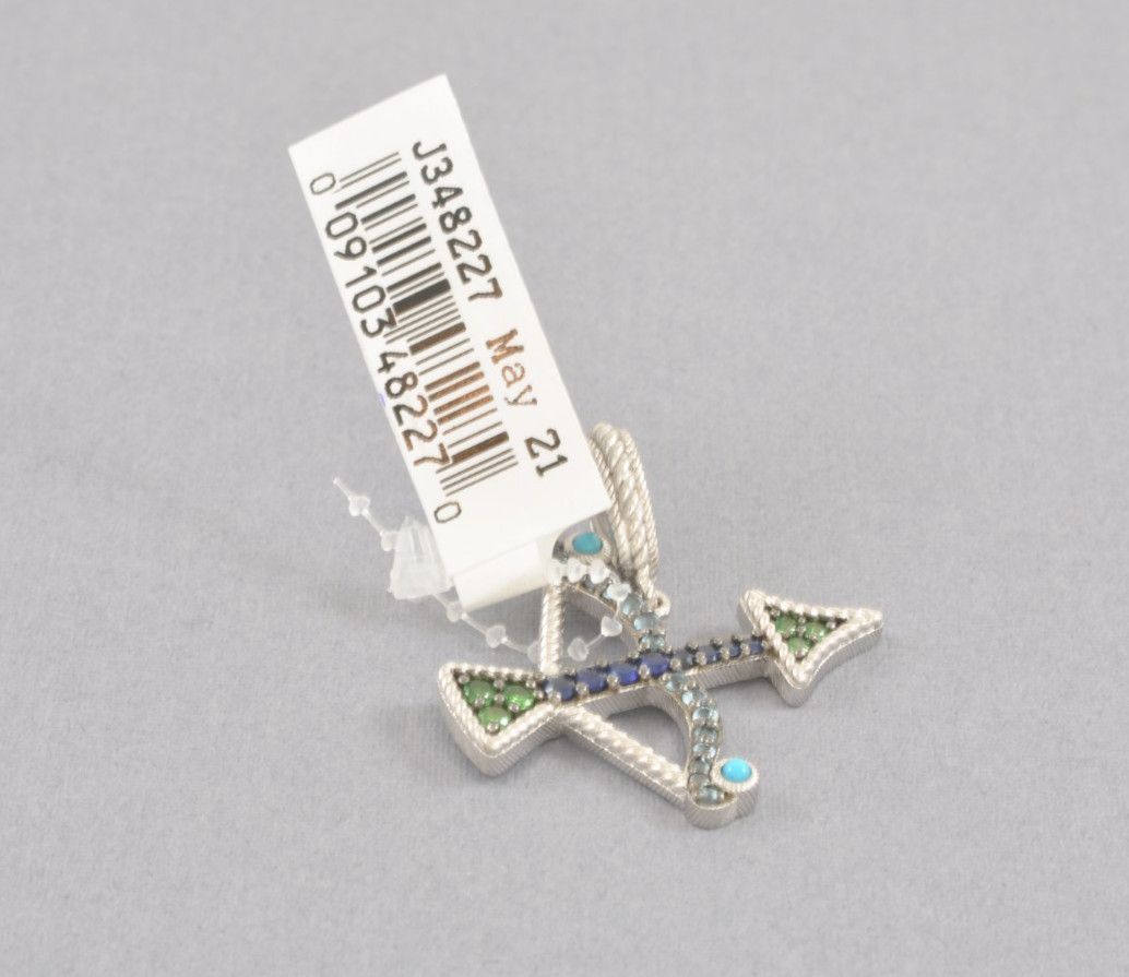 Judith Ripka Sterling Silver Gemstone Sagittarius Zodiac Enhancer