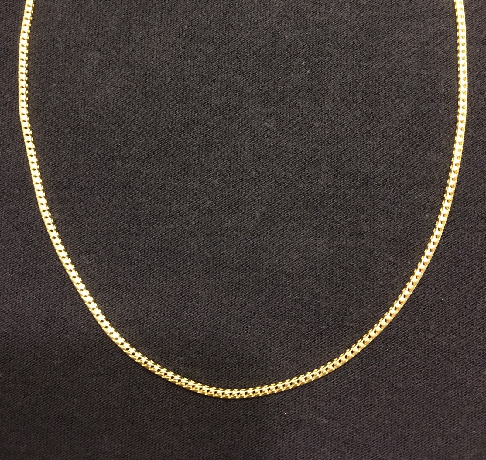 Gold Chain 14k Gold Vermeil Franco Chain 20in 2mm .925 Italy Stamped