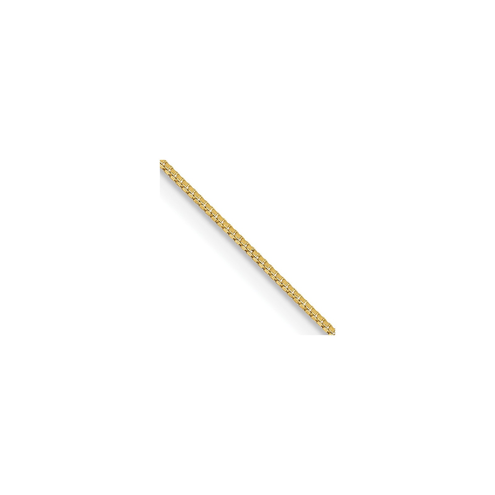 10K Yellow Gold 0.5-1.9mm Box Chain Necklace 7-30 Inch Mens Womens