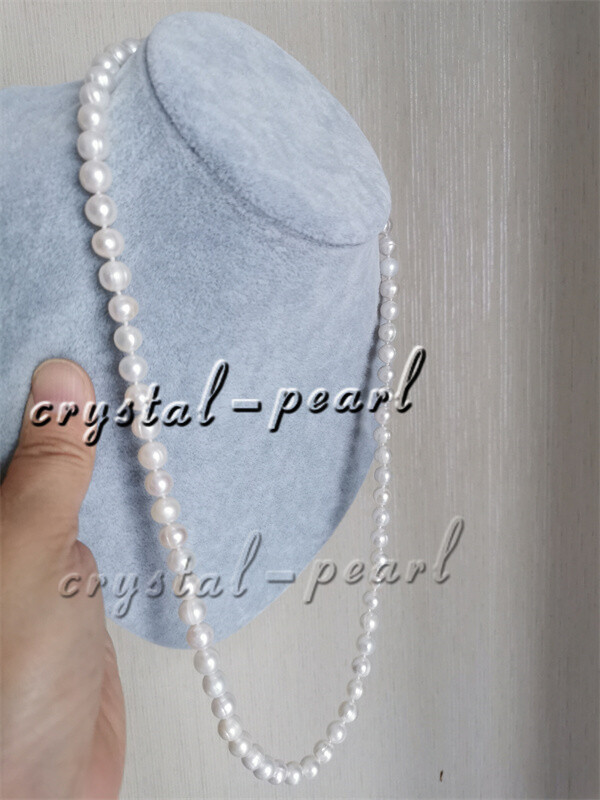 30” 25“ 20″ 18″ AAA+ 9-10 mm Real natural south sea white pearl necklace 14k