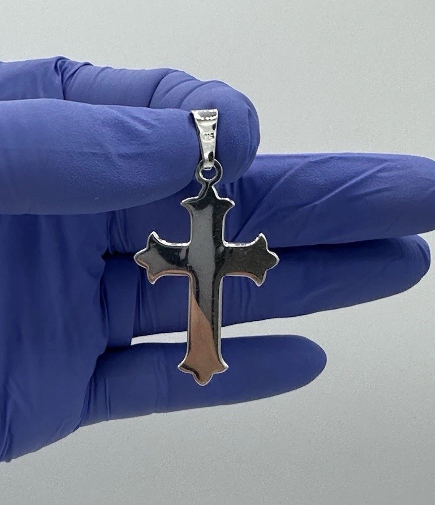 925 Sterling Silver Jesus Crucifix Cross Pendant Religious 5.38g 1.85”