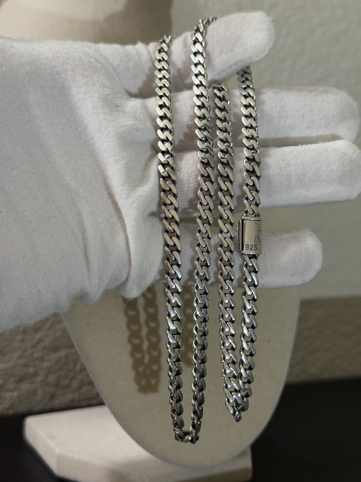 24 inch 5.5mm – Solid 925 Sterling Silver Monaco Miami Cuban Chain